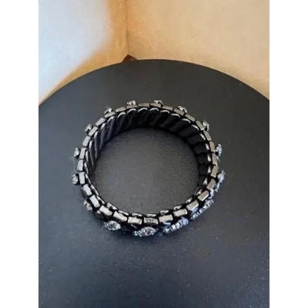 Vintage 3 Tier Expandable Rhinestone Bracelet